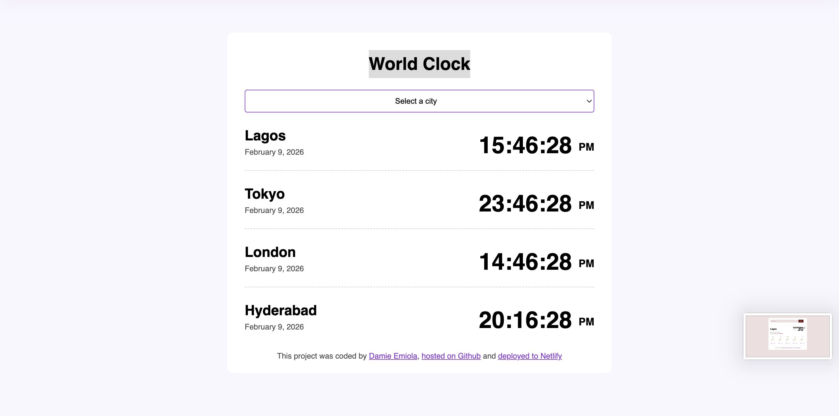 World Clock